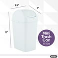 thumbnail image 2 of Superio Mini Swing Top Trash Can 1.25 Gallon for Desk, Under Sink, Bathroom, On Counter 2 Pack, 2 of 3