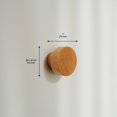 thumbnail image 3 of Colección de pomos de madera para muebles CUT & PACK | Adecuado para varios gabinetes | Tornillos incluidos | 1,56 pulgadas (40 mm) de diámetro - Paquete de 6 | Broncearse, 3 of 8