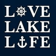 thumbnail image 4 of Wild Bobby, Anchor Wheels Love Lake Life, Women Standard V-Neck Tee, Navy, Medium, 4 of 4