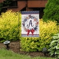thumbnail image 2 of American Wreath Monogram  Garden Flag Patritoic 12.5" x 18", 2 of 4