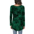 thumbnail image 3 of Tunique Décontractée à Manches Longues pour Femmes Coupe Ample T-Shirt Plissé d'Automne Blouses, 3 of 4