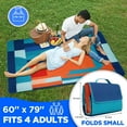 thumbnail image 2 of Scuddles Compact Picnic Blanket – 79"x59" Extra-Large Outdoor Mat, 3-Layer Waterproof, Soft Fleece, Reinforced Edges, Carry Strap for Camping, Beach & Parks, 2 of 7