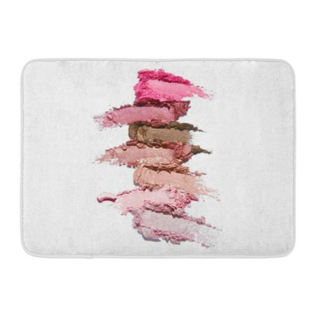 GODPOK Collection of Makeup Blush Powder White Matte Eye Shadow Smears Grooming Products Foundation Swatches Rug Doormat Bath Mat 23.6x15.7
