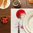 thumbnail image 5 of Japanese Cherry Blossom Placemats Set of 6,Washable Heat Resistant 12×18 Inch Linen Table Mats,Place Mats for Party Outdoor Dining Décor, 5 of 6
