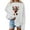 White, variant on GUZOM Womens Christmas Reindeer Graphic Sweatshirt - Oversized Crew Neck Long Sleeves, Pink Festive Style for Holiday & Casual Wear,Size M