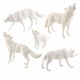 thumbnail image 2 of 5PC Simulation White Wolf Model Roaring Wolf Walking Wolf Cub Desktop Sand Table Decoration Ornaments, 2 of 9