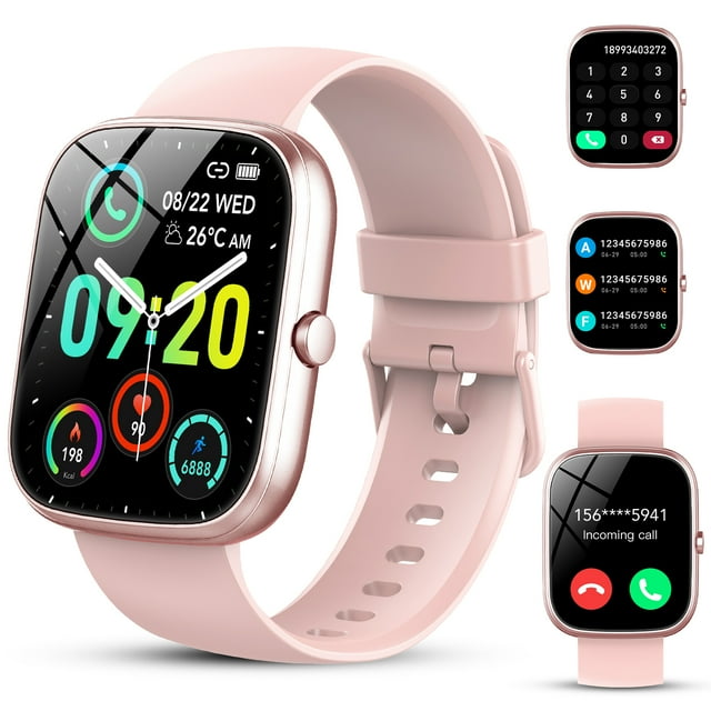 Montre Intelligente pour Android et iPhone, Montre Intelligente Étanche IP68 pour Femmes et Hommes avec Plus de 100 Modes Sportifs, Traqueur de Mise en Forme de 1,91 Po, Montre Intelligente avec Appel Bluetooth (Répondre/faire des Appels), pour Cadeau Pink