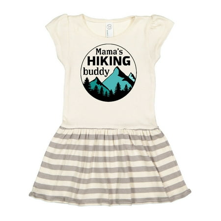 

Inktastic Mama s Hiking Buddy with Mountains and Trees Gift Toddler Girl Dress