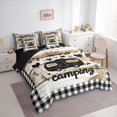 thumbnail image 2 of Catabedysis Cute Loves Pattern 7-Piece Twin Bedding For Boys,Happy Camping Camper Print Bedding Comforter Set For Boys,Multicolor,Black Reversible, 2 of 7