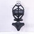 thumbnail image 4 of Levmjia Womens Spaghetti Strap Lace One Piece Lingerie Set Floral Sheer Mesh Bodysuit Adjustable Thin Straps Soft Lightweight Sleepwear Date Nights, 4 of 9