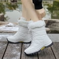 thumbnail image 3 of LASUDRAA Womens Waterproof Winter Snow Boots Warm Shoes Furry Mid-Calf Walking Shoes, 3 of 8