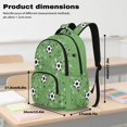 thumbnail image 5 of SCRAWLGOD Soccer Arrowhead Print Green 17 Inch Backpack for School, 600D Polyester Daypack with Padded Straps, Portable Casual Knapsack Lightweight Laptop Backpack, 5 of 6