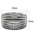 thumbnail image 2 of Silver Womens Ring Anillo Para Mujer Stainless Steel Ring with Top Grade Crystal in Clear Boston, 2 of 4