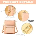 thumbnail image 3 of Bolso diagonal suave de la cremallera de la tendencia del bolso del hombro del bolso del teléfono móvil de las señoras de la PU, 3 of 6