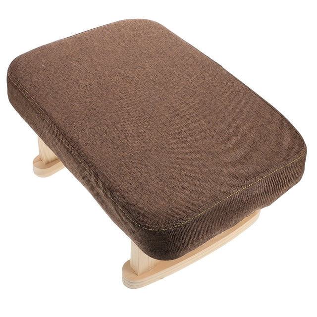 LIFKOME Small Bench Coffee Wood Vanity Bench for Home Furniture Bedroom Living Room 1Set