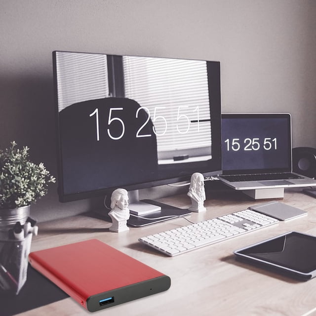 2.5" External Hard Drive Enclosure, USB3.0 External Hard Drive Lay Flat Docking Station 6Gbps Fast Transmission Plug And Play SSD Hard Disk Box For I II III Generation