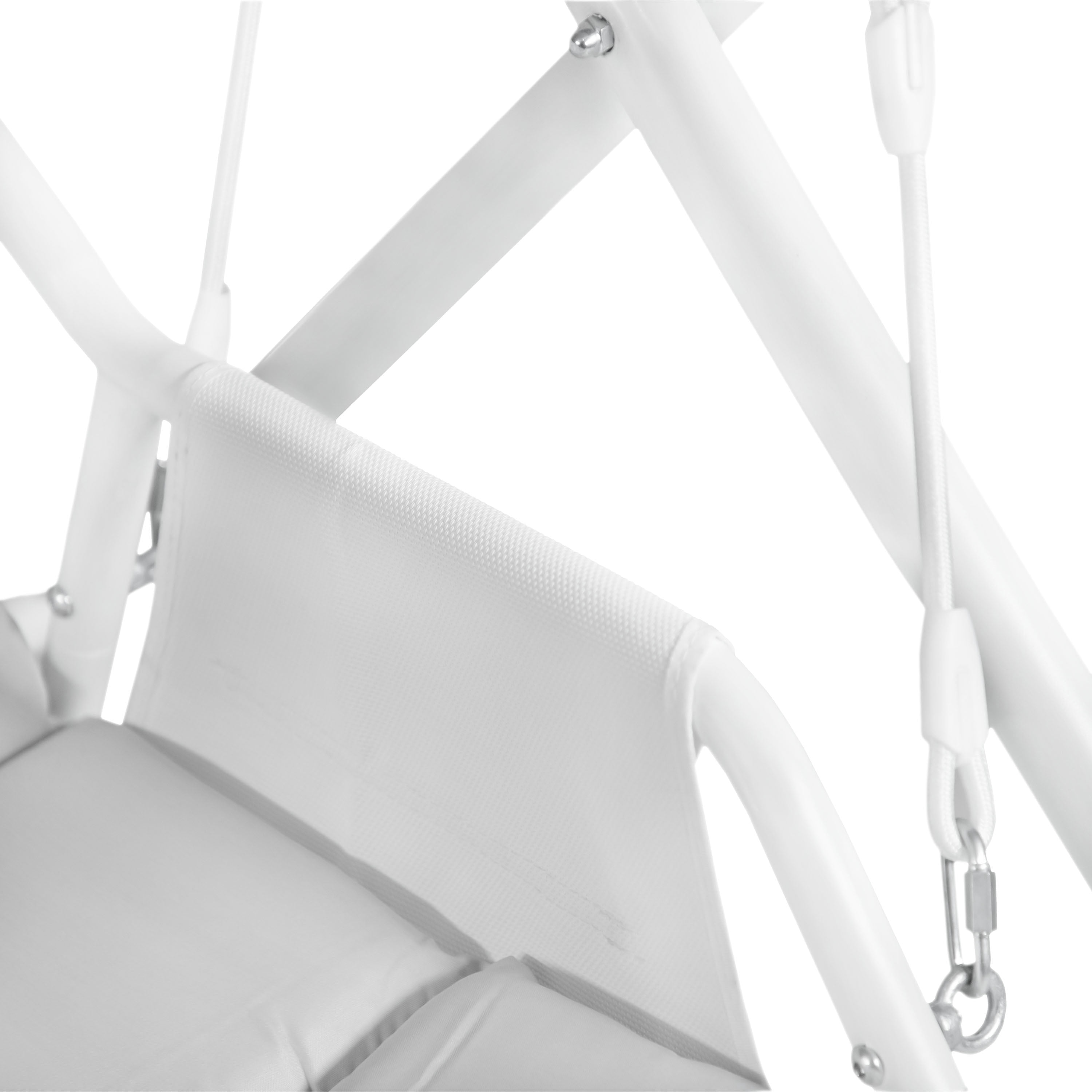 Furniture of America Tandor UV-Resistant Patio Cushioned 2-Seater Swing Chair, White