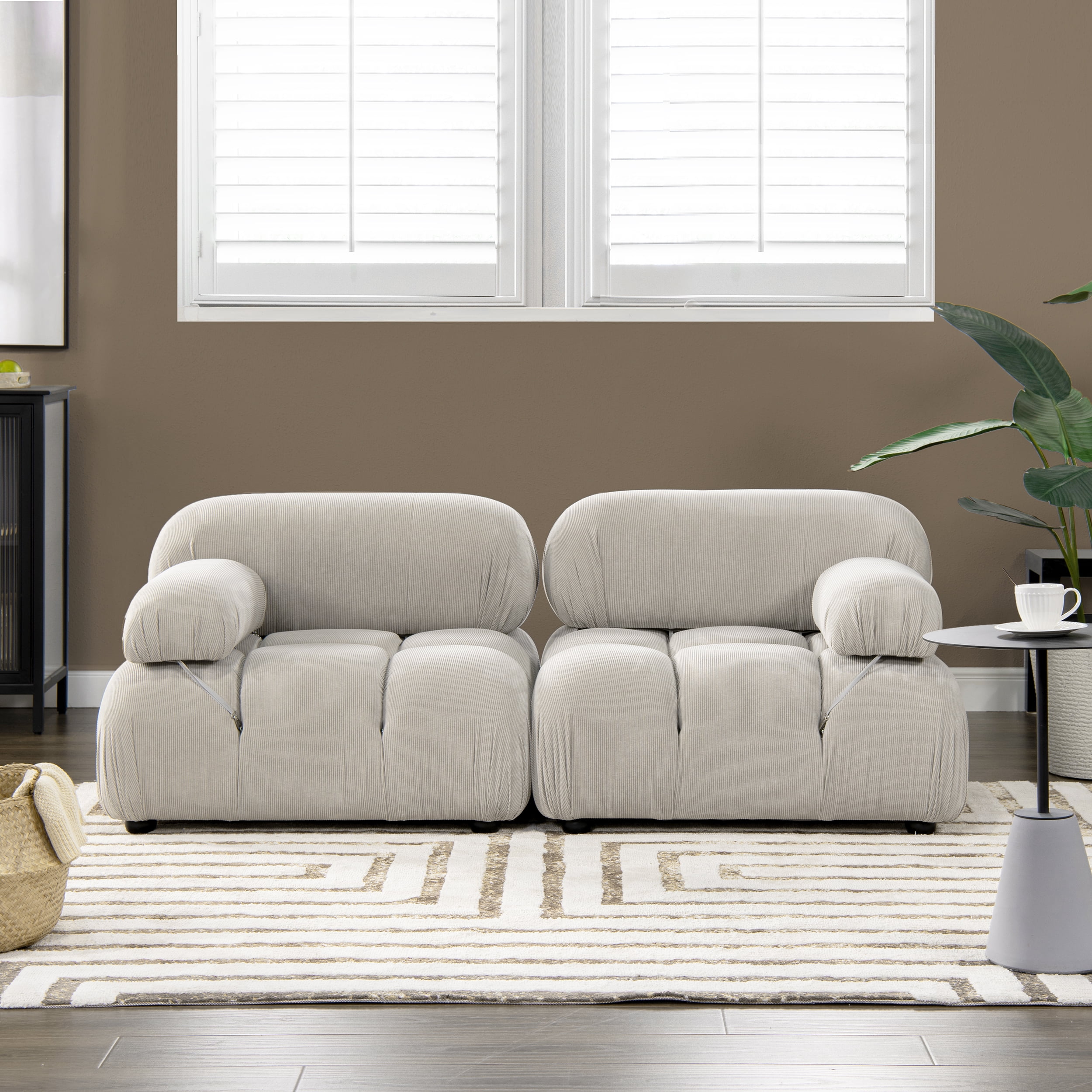Jennifer Taylor Home Marcel Loveseat: Modular 2-Piece 72.5