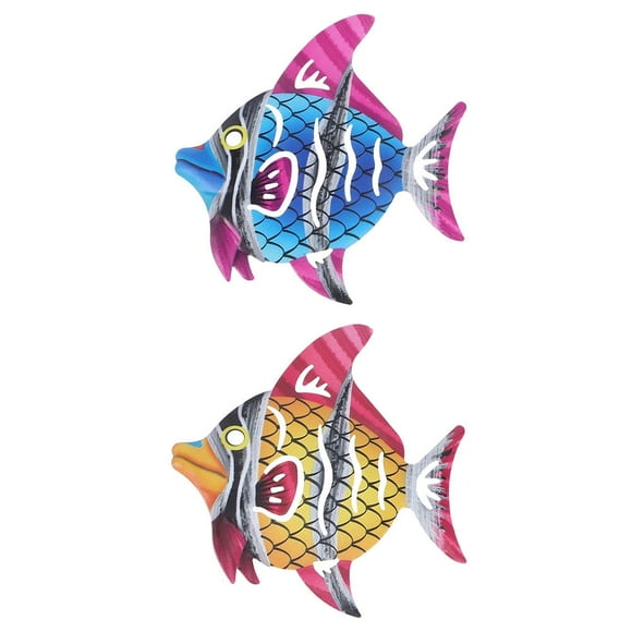 Coastal Metal Fish Wall Decor for Home & Garden
