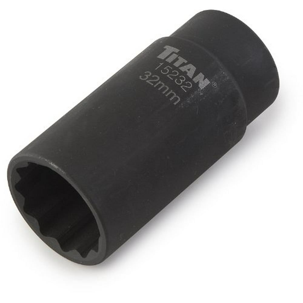 Titan 15232 Axle Nut Socket 1/2" Drive, 32mm, 12 Point, Deep Walmart