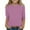 Purple2, variant on MeetoTime Children's Solid Color 3/4 Sleeve Round Neck Tops Toddler Kids T-shirt for Boys Girls 3-12 Years