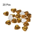 thumbnail image 3 of Uxcell 20Pcs Acrylic Flat Back Rhinestones 20mm/0.8 inch Heart Artificial Gemstone for Crafts Jewelry Making Deep Brown, 3 of 7