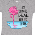 thumbnail image 4 of Inktastic Not Going to Deal with This Today- sleeping flamingo Boys or Girls Baby Bodysuit, 4 of 5