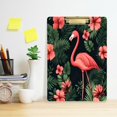 thumbnail image 2 of FORMRS Acrylic Clipboard with Low Profile Clip Standard A4 Letter Size, 12.5" x 9", Red Flamingo Pattern, 2 of 8