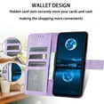 thumbnail image 4 of for Samsung Galaxy S23 FE Wallet Case with Wrist Strap, PU Leather Purse Shockproof Full Protective Phone Cover with Card Slots Magnetic Clasp Flip Stand Case for Galaxy S23 FE, Purple, 4 of 9