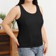 thumbnail image 4 of Pijama de manga corta para mujer, de verano, talla grande, con tirantes, almohadillas para el pecho y el centro de la espalda, sin mangas y pijama interior, blusa de poliéster para mujer., 4 of 6