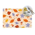 thumbnail image 4 of XMXT 6 Pcs PVC Woven Placemats, Autumn Nut Leaves Stain Resistant Anti-Skid Place Mats for Dining Table, 12 x 18 inches, 4 of 6
