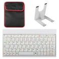 thumbnail image 1 of Fresh Fab Finds FFF-White-GPCT230 Clavier Filaire Mini USB 80 Touches avec Sac de Transport et Support pour Tablette Android & Windows, 1 of 1