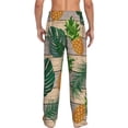 thumbnail image 3 of Balery Pineapples Palm Leaves print Men's Pajama Pants,Ultra Lightweight Pjs,Lounge Pant-XX-Large, 3 of 9