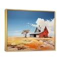 thumbnail image 2 of Designart "Landscape Barns Rural Collage I" Barns Floater Framed Canvas Wall Art, 2 of 7