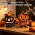 thumbnail image 4 of Vintage Halloween Decorations Colorful Retro Fall Wooden Figurines for Home Indoor Mantel Shelf Party Display Halloween Home Decor Gifts Set of 2, 4 of 6