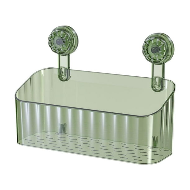 Organizador de ducha de pared, caja de almacenamiento para baño, adhesivo, sin necesidad de taladrar, estante de plástico inoxidable para baño, cocina y sala de estar. Contiene artículos de tocador y