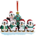 thumbnail image 1 of Árbol De Navidad Personalizado Pingüino Familia Adorno Diy Madera Manuscrita Decoración Colgantes Para Regalo De Navidad Yuarrent HA040828-06, 1 of 6