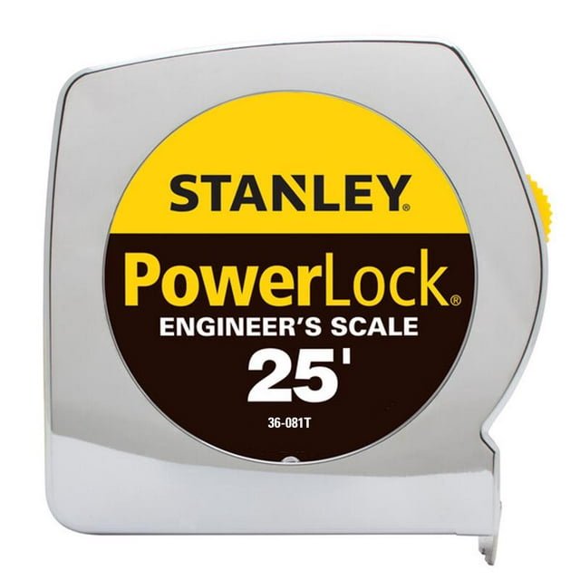 Cinta métrica Stanley PowerLock Engineer de 7,62 m x 2,54 cm