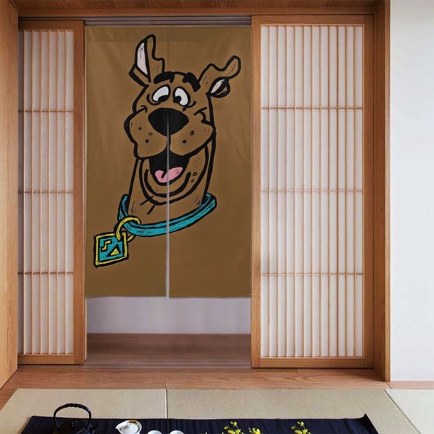 Cortina de puerta Scooby Doo, partición de privacidad, cortina opaca para puerta, adecuada para dormitorio, baño, restaurante, divisores de ambientes, decoración del hogar, 34 x 56 pulgadas