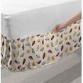 thumbnail image 2 of Ambesonne Multi-color Seashells Wrap Around Microfiber Bed Skirt, Queen, 2 of 2