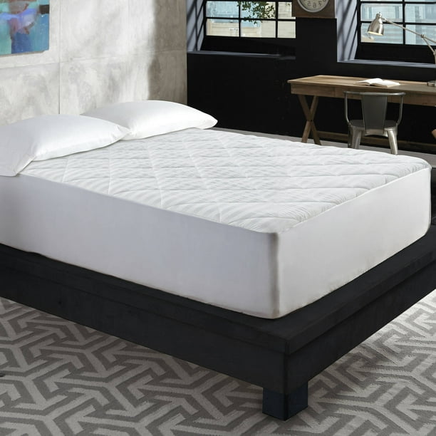 MGM GRAND at home Luxury Damask Diamond Quilt Mattress Pad Walmart