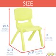 thumbnail image 4 of JOON Stackable Plastic Kids Learning Chairs, Lime, 20.5x12.75X11 Inches, 4 of 7