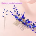thumbnail image 3 of Miangastore 1 Set Rhinestone Hair Pins Decorative Combs U-Shaped Hair Clips Leaf Shape Clips Hair Styling Pins For Wedding Bride Bridesmaids, 3 of 8