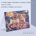 thumbnail image 4 of 3 Gang Light Switch Cover Plate Cartoon Sheep Lie on Cloud Wall Plate Decorate Electrical Outlet Cover Plates 4.56”x4.48”, 4 of 8