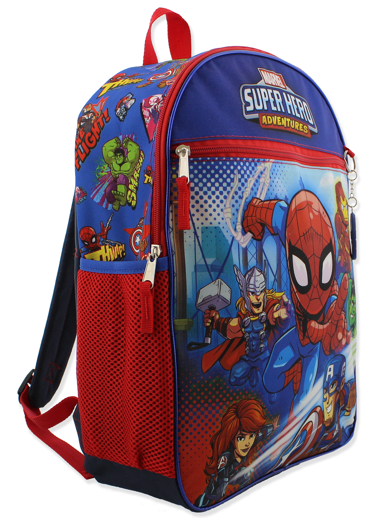 Super Hero Adventures Boys 5 piece Backpack and Snack Bag School Set MUCF5K3YT - image 4 of 7