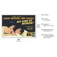thumbnail image 2 of His Kind of Woman - Starring Robert Mitchum and Jane Russell - Vintage Film Noir Movie Poster by Mario Zamaparelli c.1951 - Master Art Print (Unframed) 12in x 18in, 2 of 4