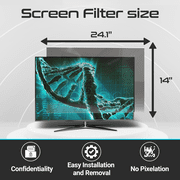 EZ-Pro Screen Protector Privacy Screen Panel for 27 inches (Screen Measured Diagonally) Computer Monitor, Anti Blue Light and Easy Installation, Screen Panel Size 14 Height x24.1 Width