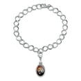 thumbnail image 2 of Fierce Tiger Silver Plated Bracelet with Antiqued Oval Charm, 2 of 4