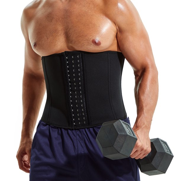 MOLUTAN Mens Belly Support Band Back Support Sweat Band Waist Trainer Adjustable Sweat Belt