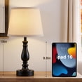 thumbnail image 4 of NATYSWAN Lamp for Bedroom Set of 2 - 19" Small Bedside Table Lamps with Rotary Swithch - Modern Lamps for Living Room Night stands - Desk Lamps for Home Office End Tables., 4 of 7
